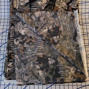 Smooth-face camo fleece fabric
